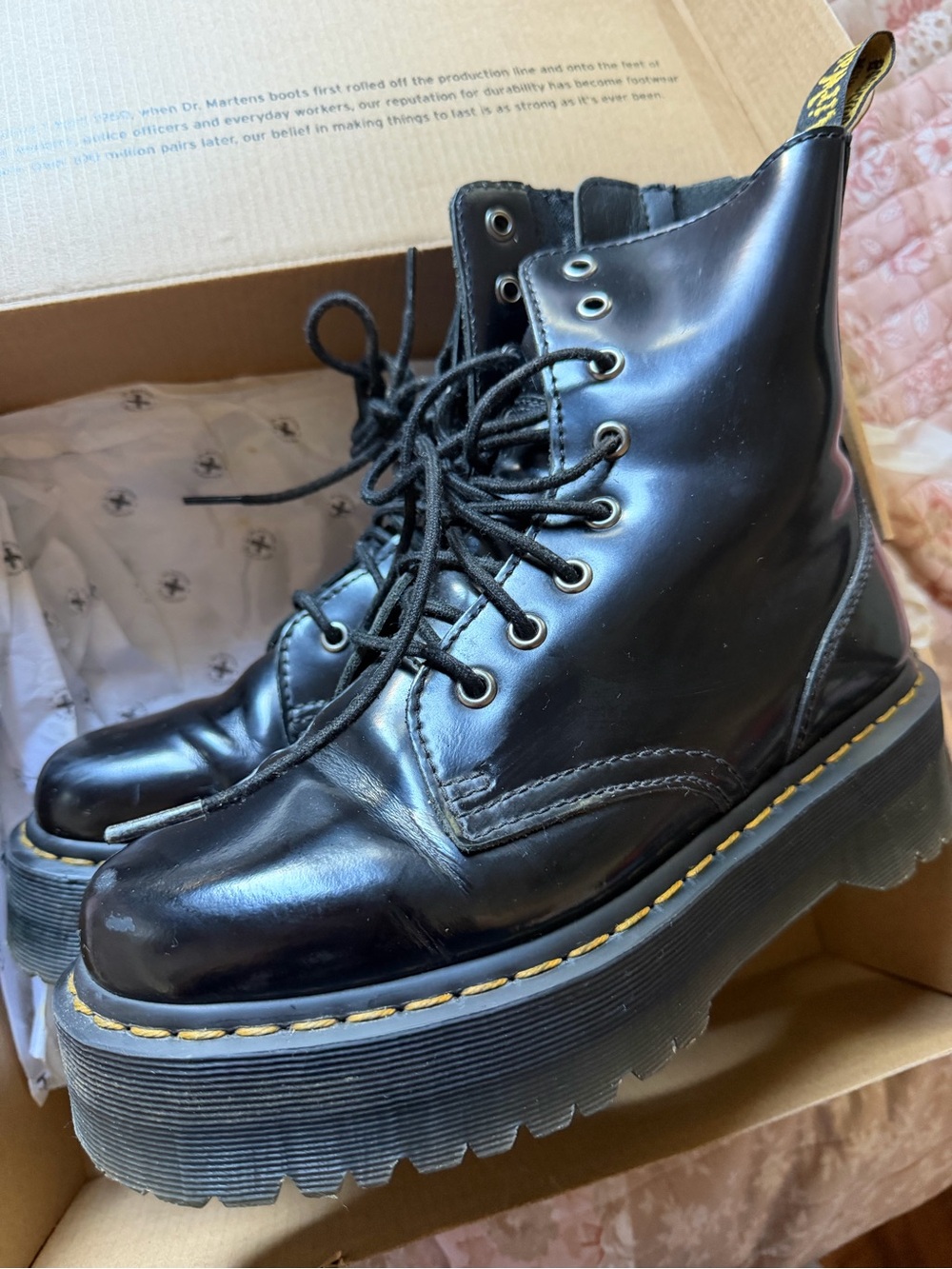 Dr. Martens Jadon Women's Platform Combat Boots - Black